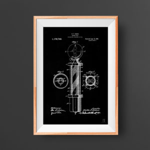 Barber Pole Patent Poster