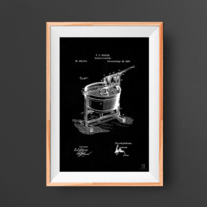 Washing Machine Patent Poster - Decor for Home Wall Art